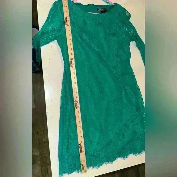Jessica Howard Green Size 10 Lace Mini Party Dress 3/4 Sleeve NWT - Picture 6 of 6